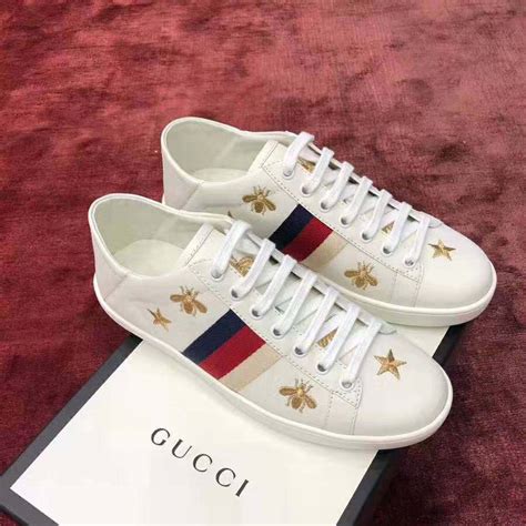 gucci women's ace sneaker with bees and stars|gucci ace sneakers platform.